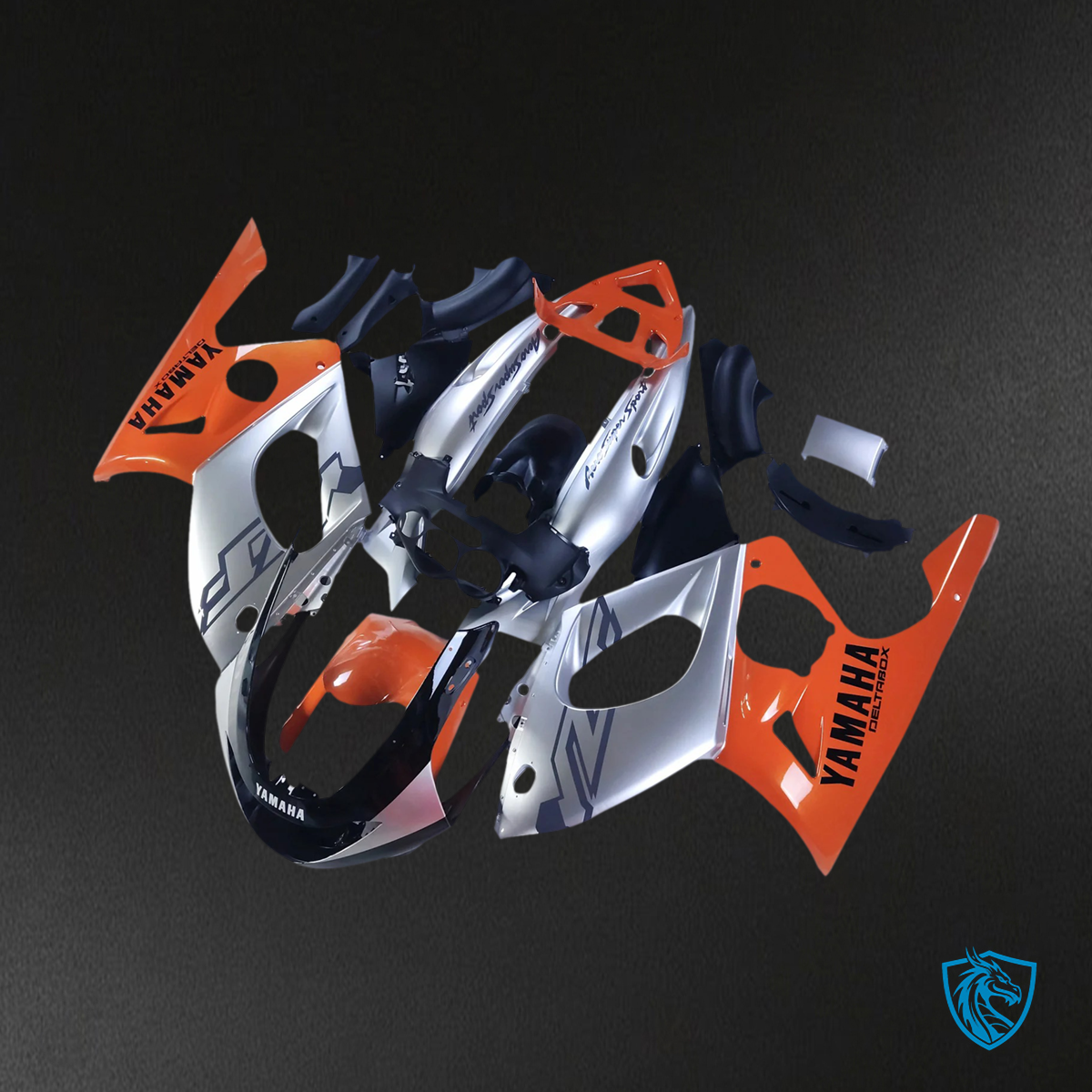Yamaha YZF 600R (1996-2007) Thundercat Orange & Sliver Fairing Kit - Aftermarket ABS Bodywork