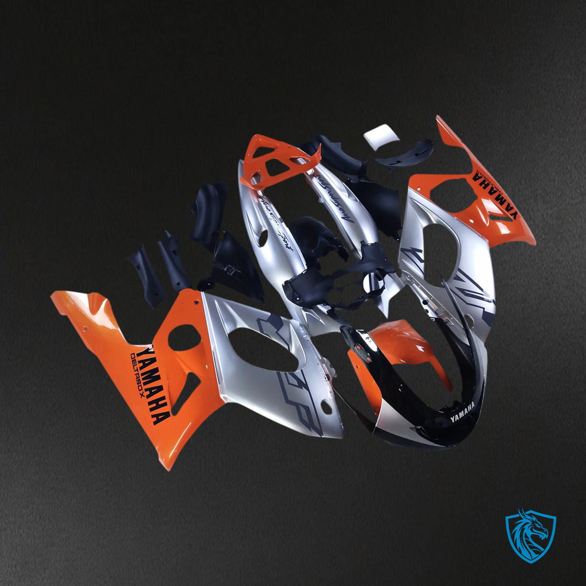 Yamaha YZF 600R (1996-2007) Thundercat Orange & Sliver Fairing Kit - Aftermarket ABS Bodywork