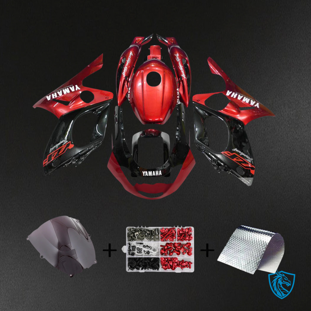 Yamaha YZF 600R (1996-2007) Thundercat Red & Black - Fairing Kit | ABS Bodywork