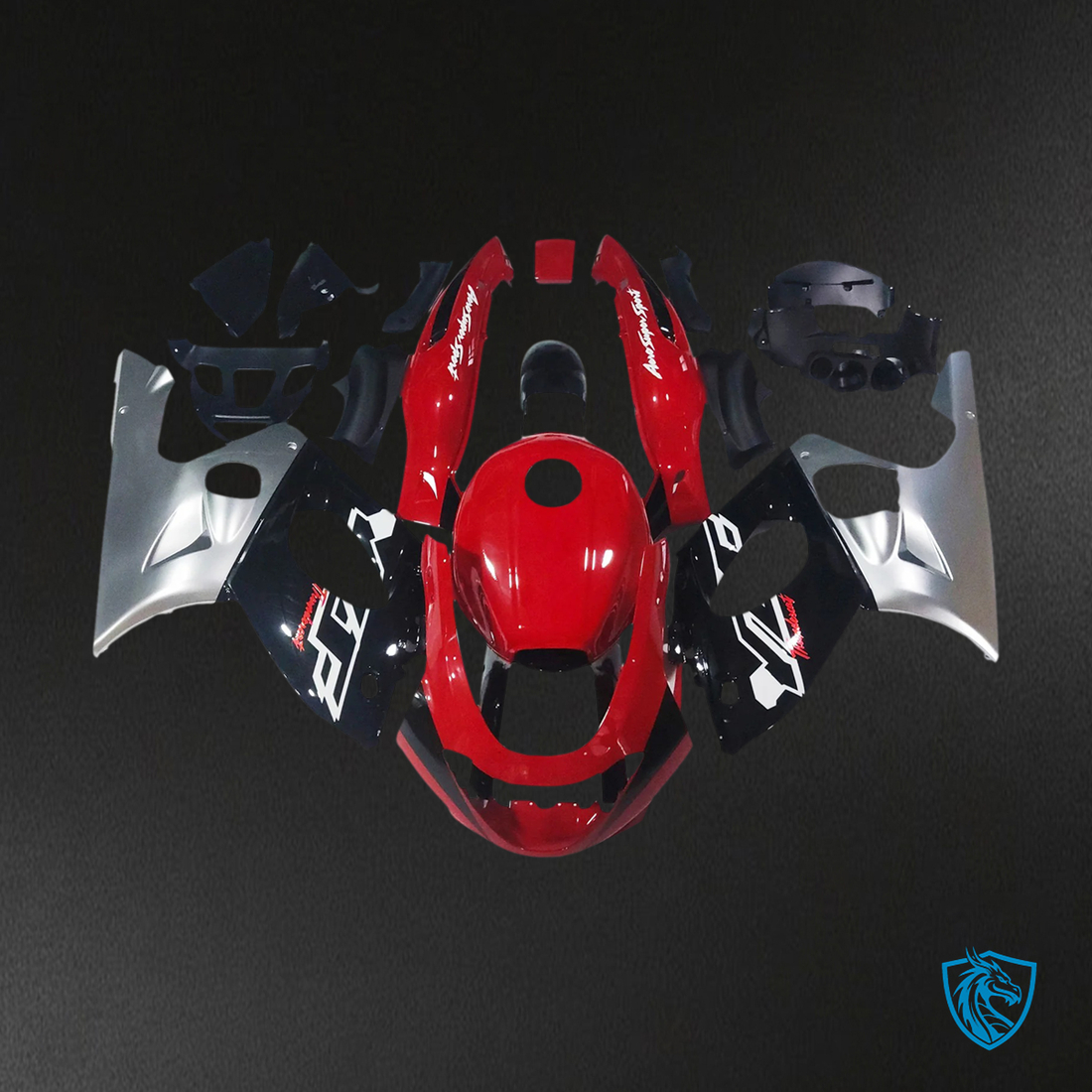 Yamaha YZF 600R (1996-2007) Thundercat Red, Black, White & Silver - Custom ABS Fairing Kit