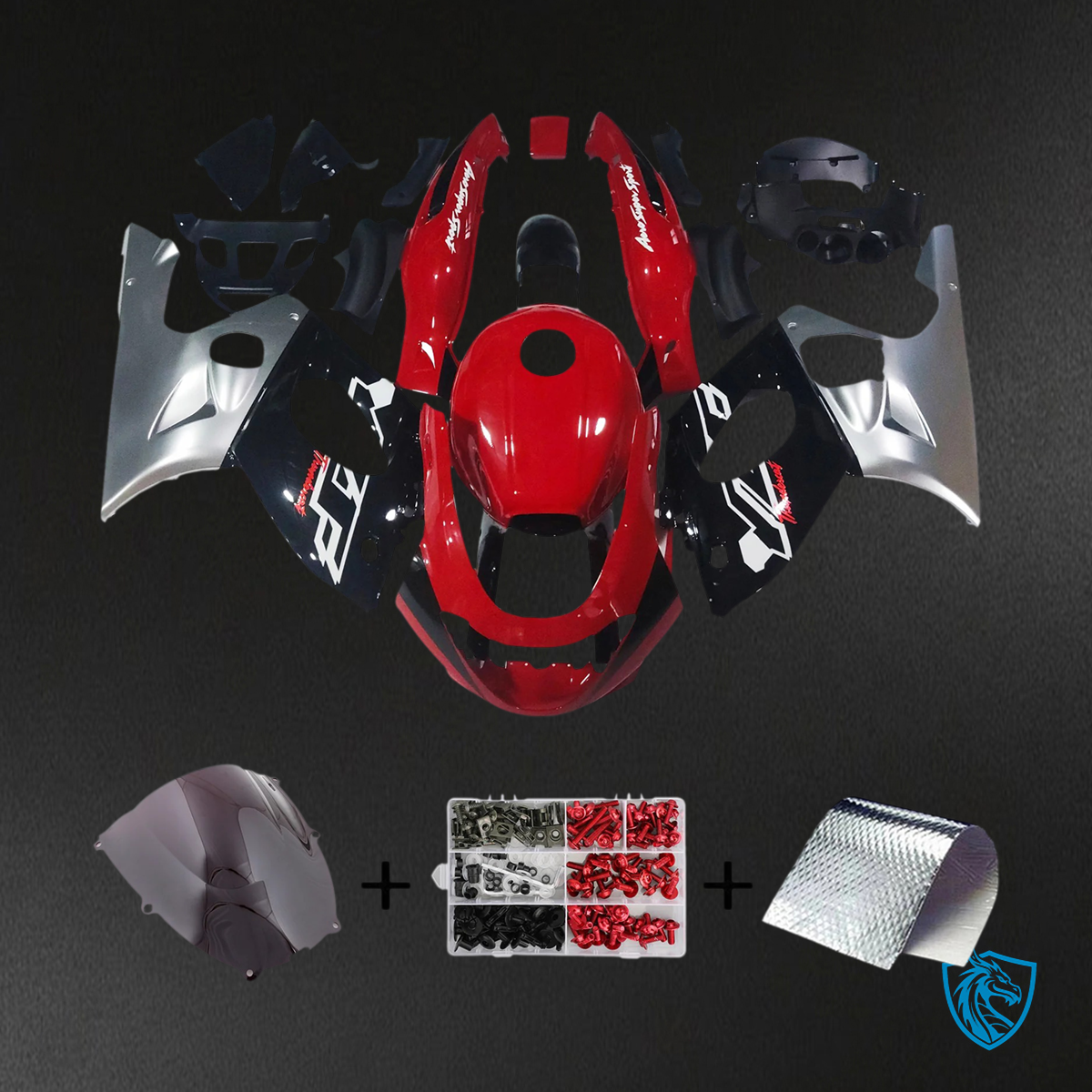 Yamaha YZF 600R (1996-2007) Thundercat Red, Black, White & Silver - Custom ABS Fairing Kit