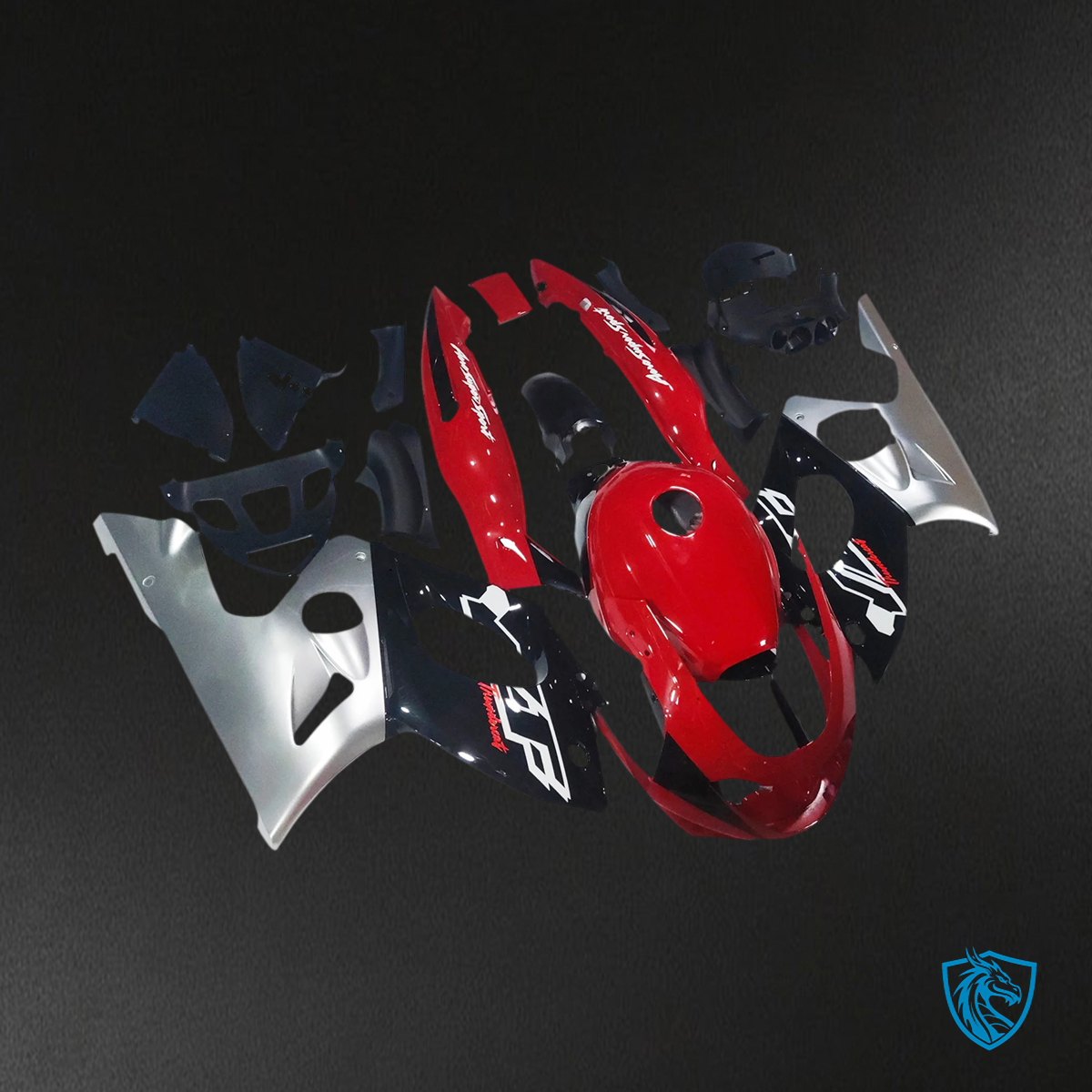 Yamaha YZF 600R (1996-2007) Thundercat Red, Black, White & Silver - Custom ABS Fairing Kit