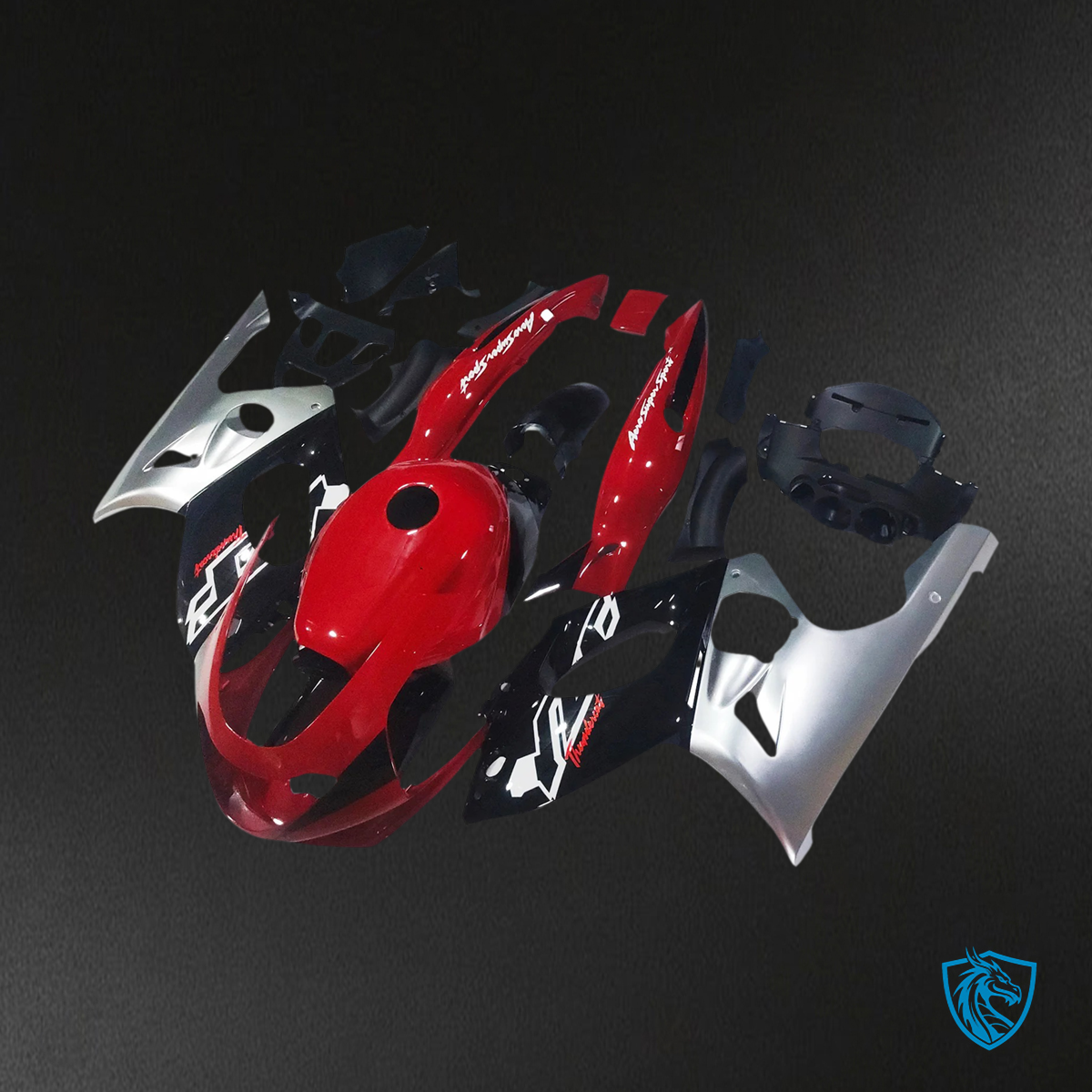 Yamaha YZF 600R (1996-2007) Thundercat Red, Black, White & Silver - Custom ABS Fairing Kit