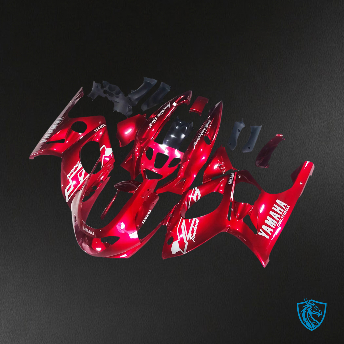 Yamaha YZF 600R (1996-2007) Thundercat Red & Mix White - MERGEment Motorcycle Fairings Kit