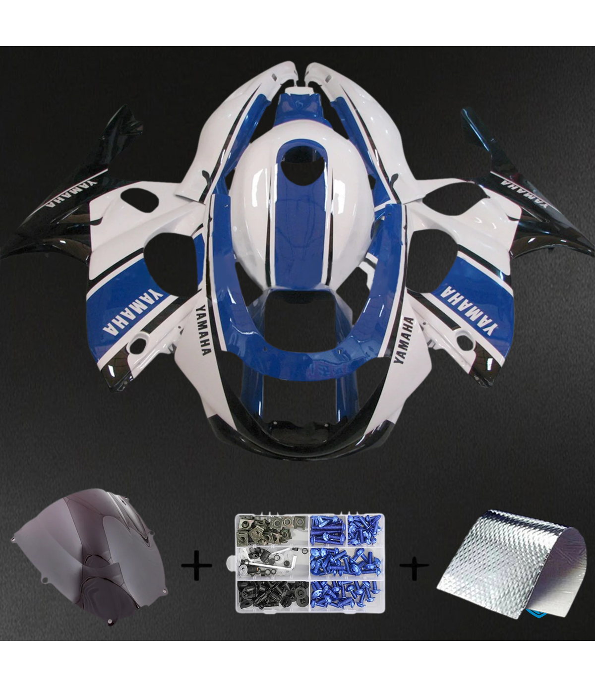 Yamaha YZF 600R (1996-2007) Thundercat White, Black & Blue - Fairing Kit | ABS Bodywork