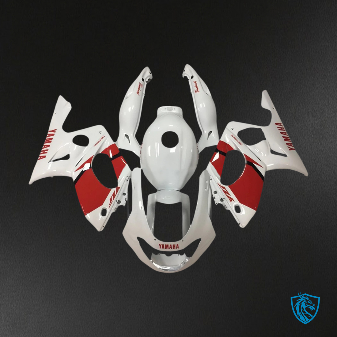 Yamaha YZF 600R (1996-2007) Thundercat White & Red Fairing Kit - Aftermarket ABS Bodywork