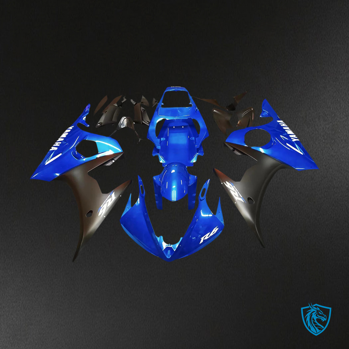 Yamaha YZF 600 R6 2005 Blue & Black - Aftermarket Fairing Kit