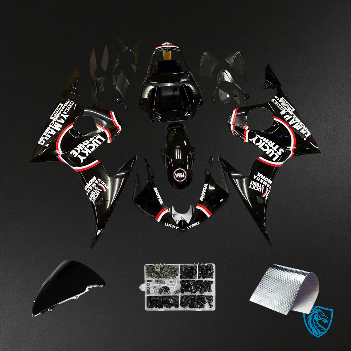 Yamaha YZF 600 R6 2005 Black - MERGEment Motorcycle Fairing Kit