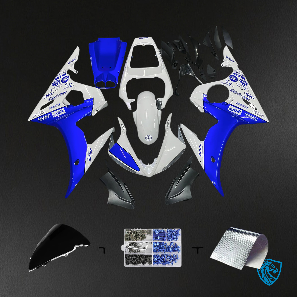 Yamaha YZF 600 R6 (2005) Injection Fairing Kit Bodywork Plastic ABS