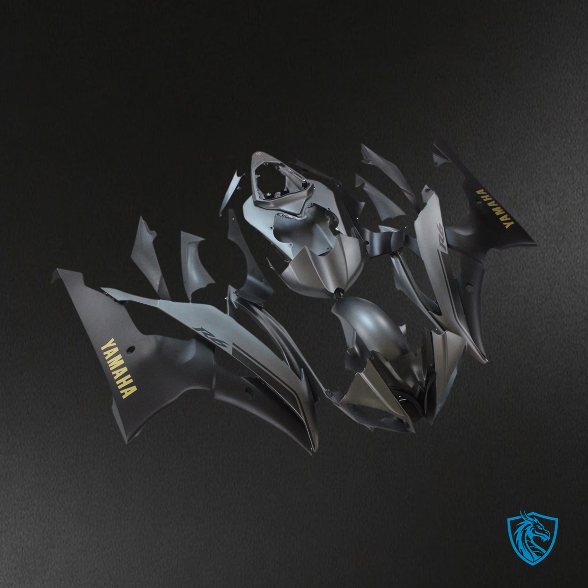 Yamaha YZF 600 R6 (2008-2016) Matte Black Fairing Kit - ABS Bodywork