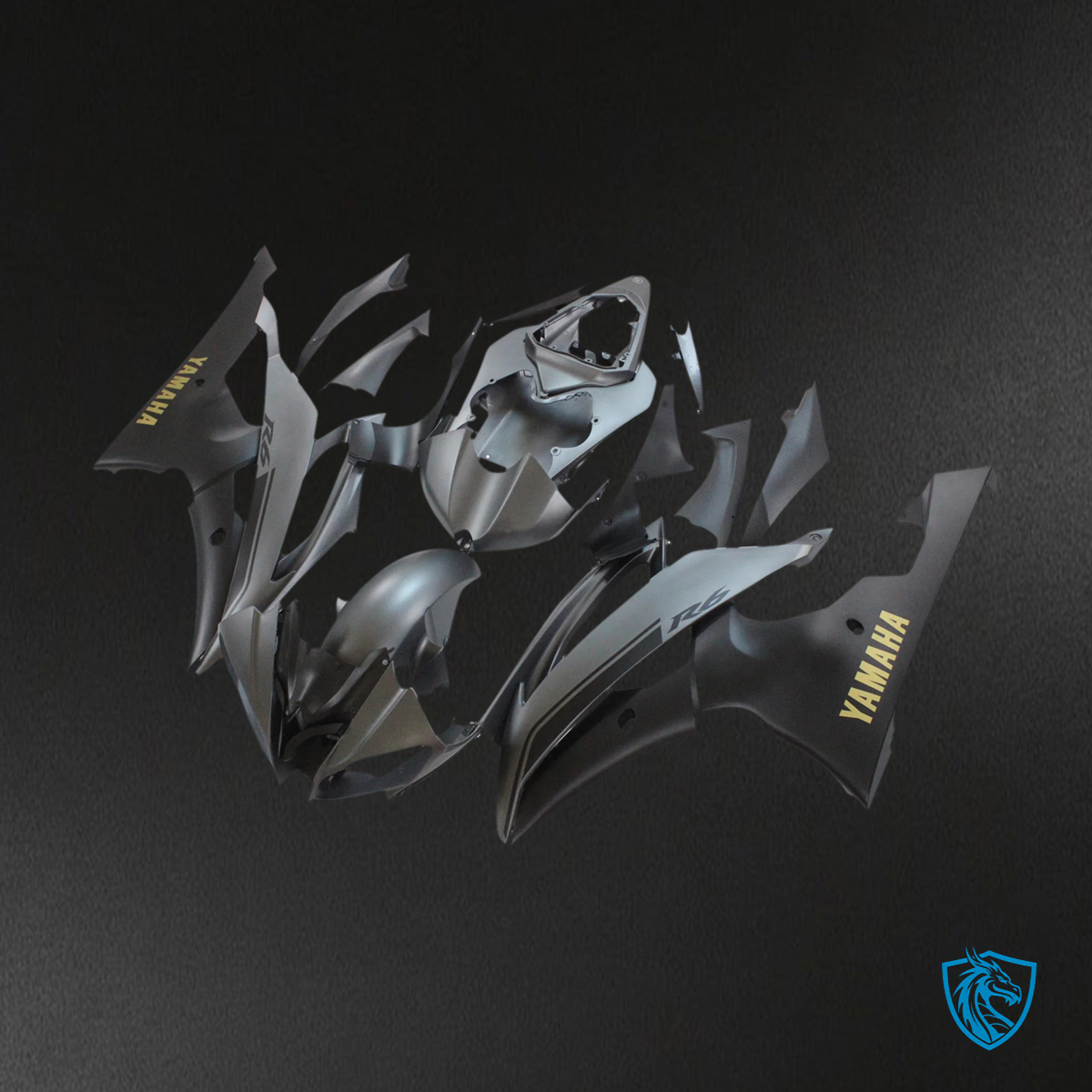 Yamaha YZF 600 R6 (2008-2016) Matte Black Fairing Kit - ABS Bodywork