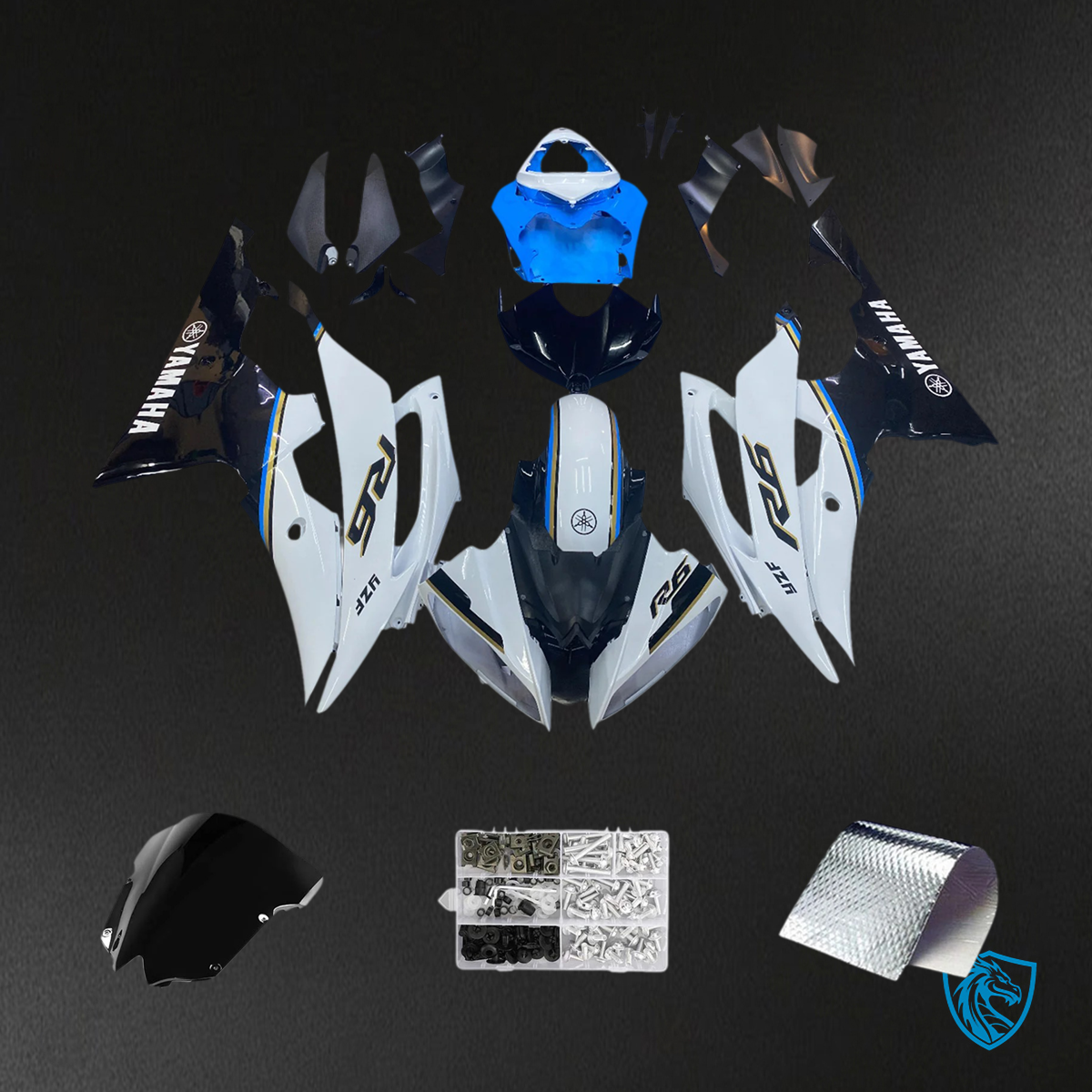 Yamaha YZF 600 R6 (2008-2016) Injection Fairing Kit Bodywork Plastic ABS fit