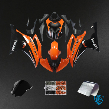 Yamaha YZF 600 R6 (2008-2016) Orange & Black - Aftermarket Fairing Kit