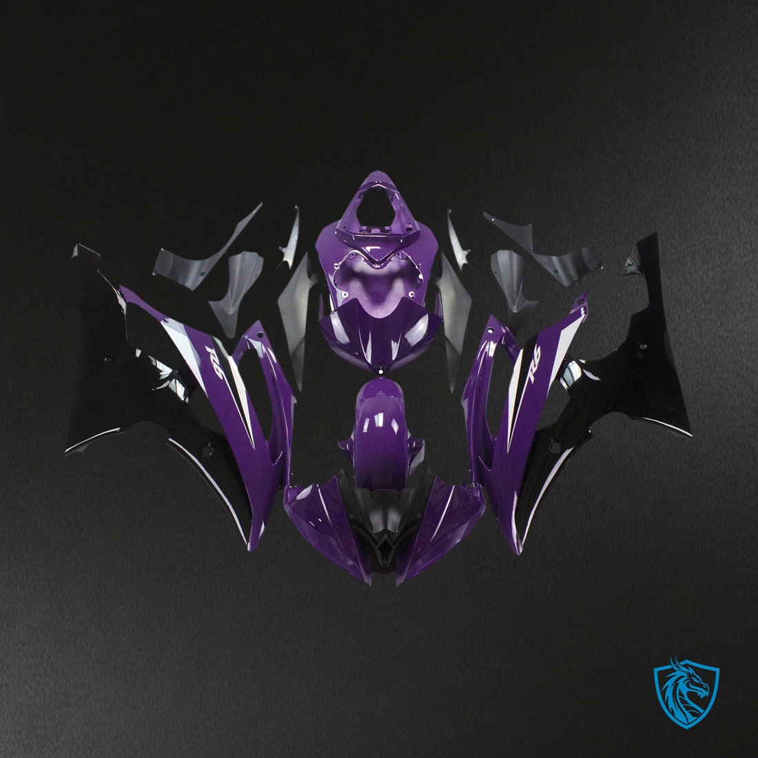 Yamaha YZF 600 R6 (2008-2016) Purple & Black - MERGEment Fairing Kit