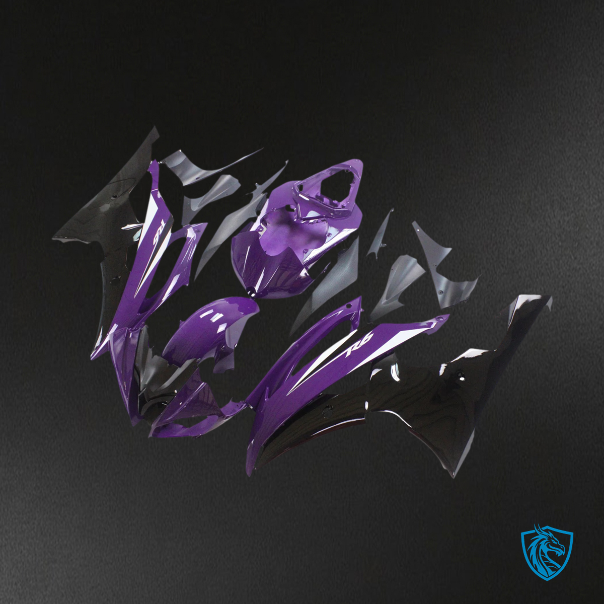 Yamaha YZF 600 R6 (2008-2016) Purple & Black - MERGEment Fairing Kit