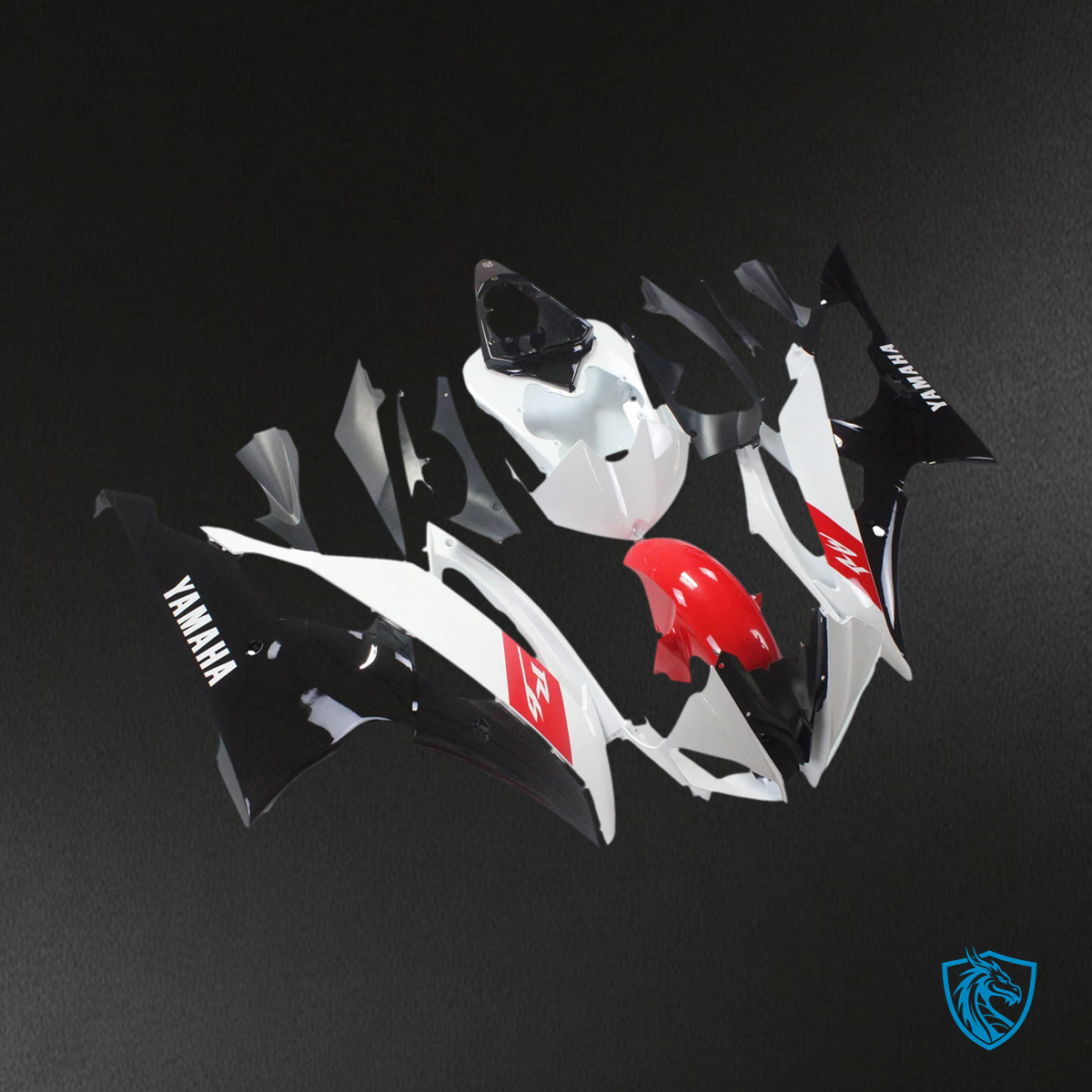 Yamaha YZF 600 R6 (2008-2016) Red & White - Aftermarket Fairing Kit