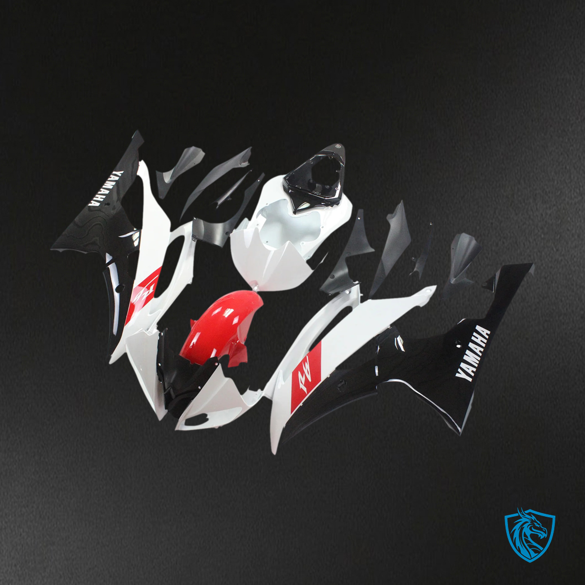 Yamaha YZF 600 R6 (2008-2016) Red & White - Aftermarket Fairing Kit