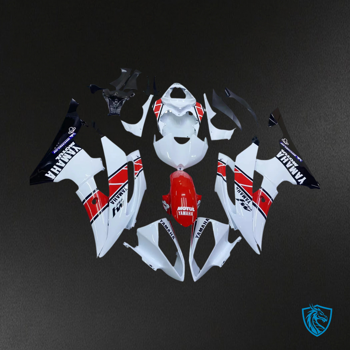 Yamaha YZF 600 R6 (2008-2016) White & Red - MERGEment Fairing Kit