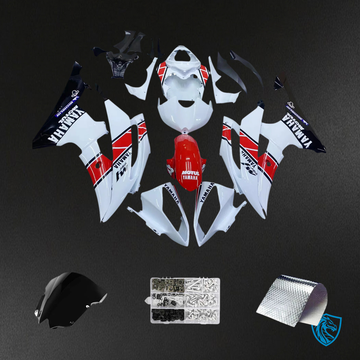 Yamaha YZF 600 R6 (2008-2016) White & Red - MERGEment Fairing Kit