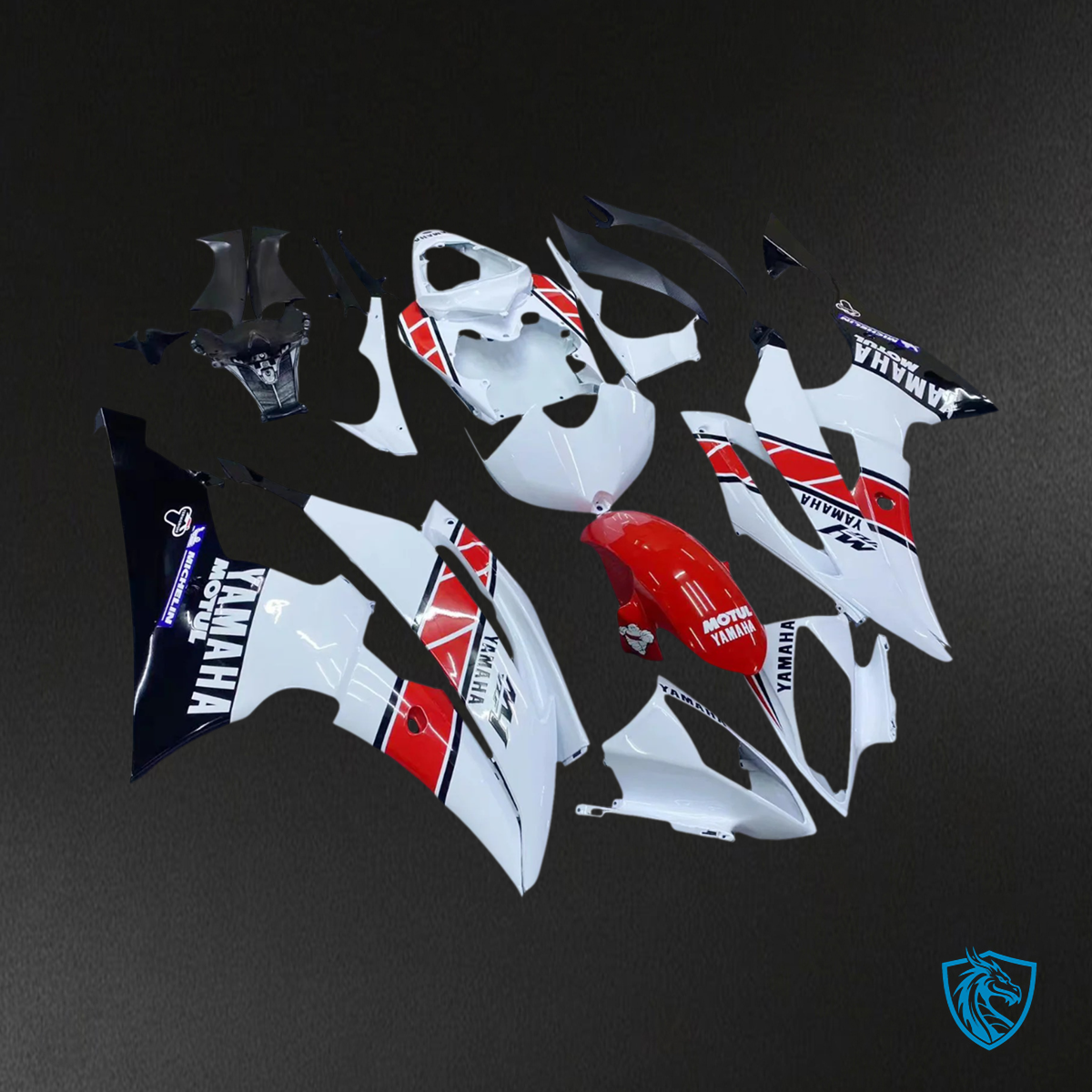 Yamaha YZF 600 R6 (2008-2016) White & Red - MERGEment Fairing Kit