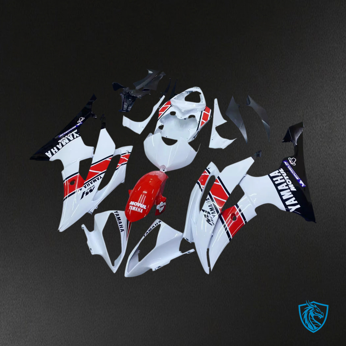 Yamaha YZF 600 R6 (2008-2016) White & Red - MERGEment Fairing Kit