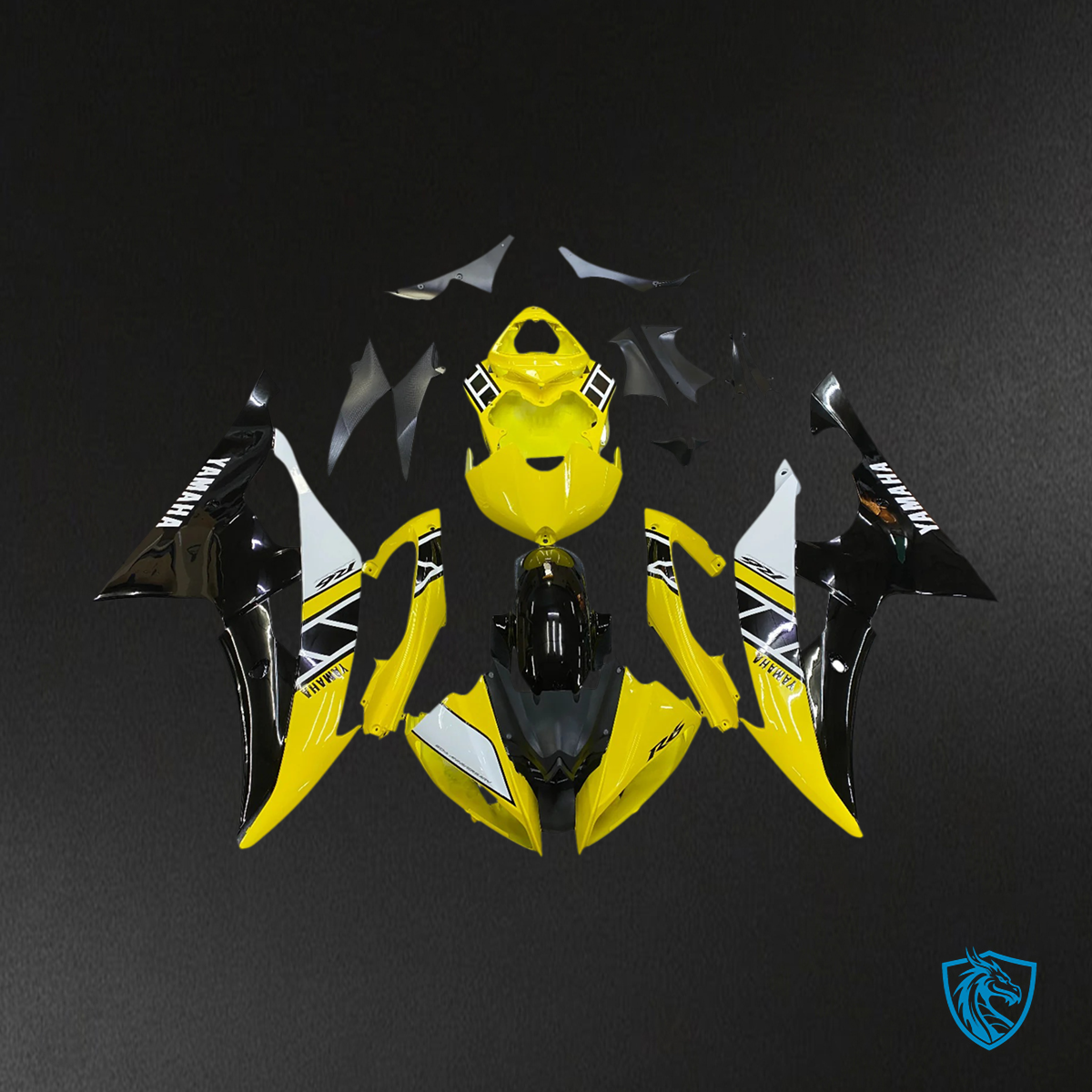 Yamaha YZF 600 R6 (2008-2016) Yellow & Black - Custom Fairing Kit