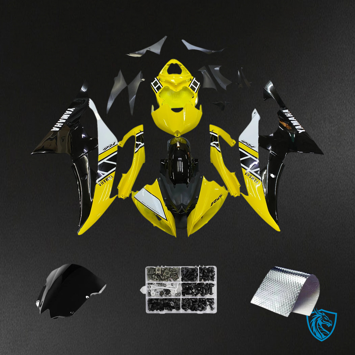 Yamaha YZF 600 R6 (2008-2016) Yellow & Black - Custom Fairing Kit