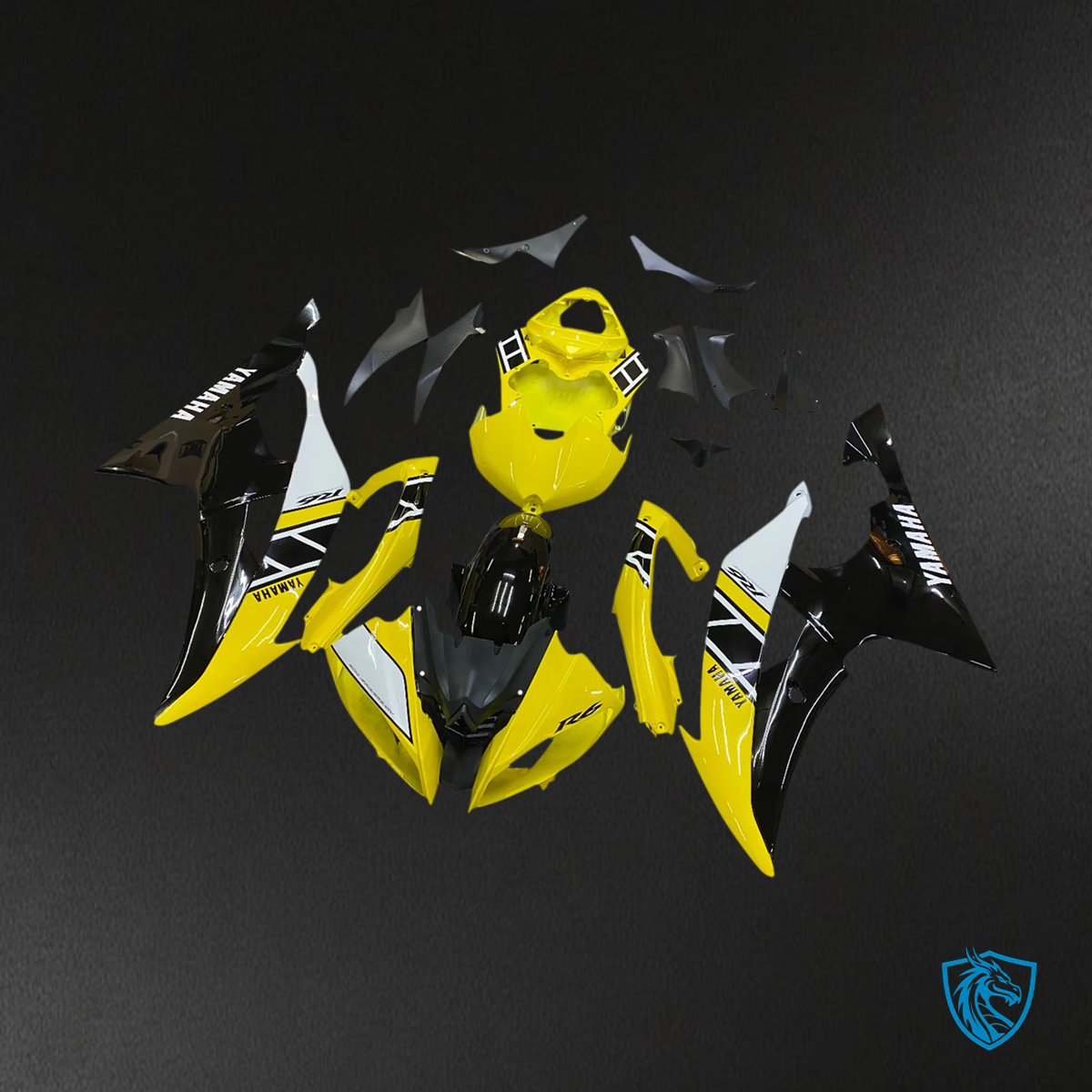 Yamaha YZF 600 R6 (2008-2016) Yellow & Black - Custom Fairing Kit