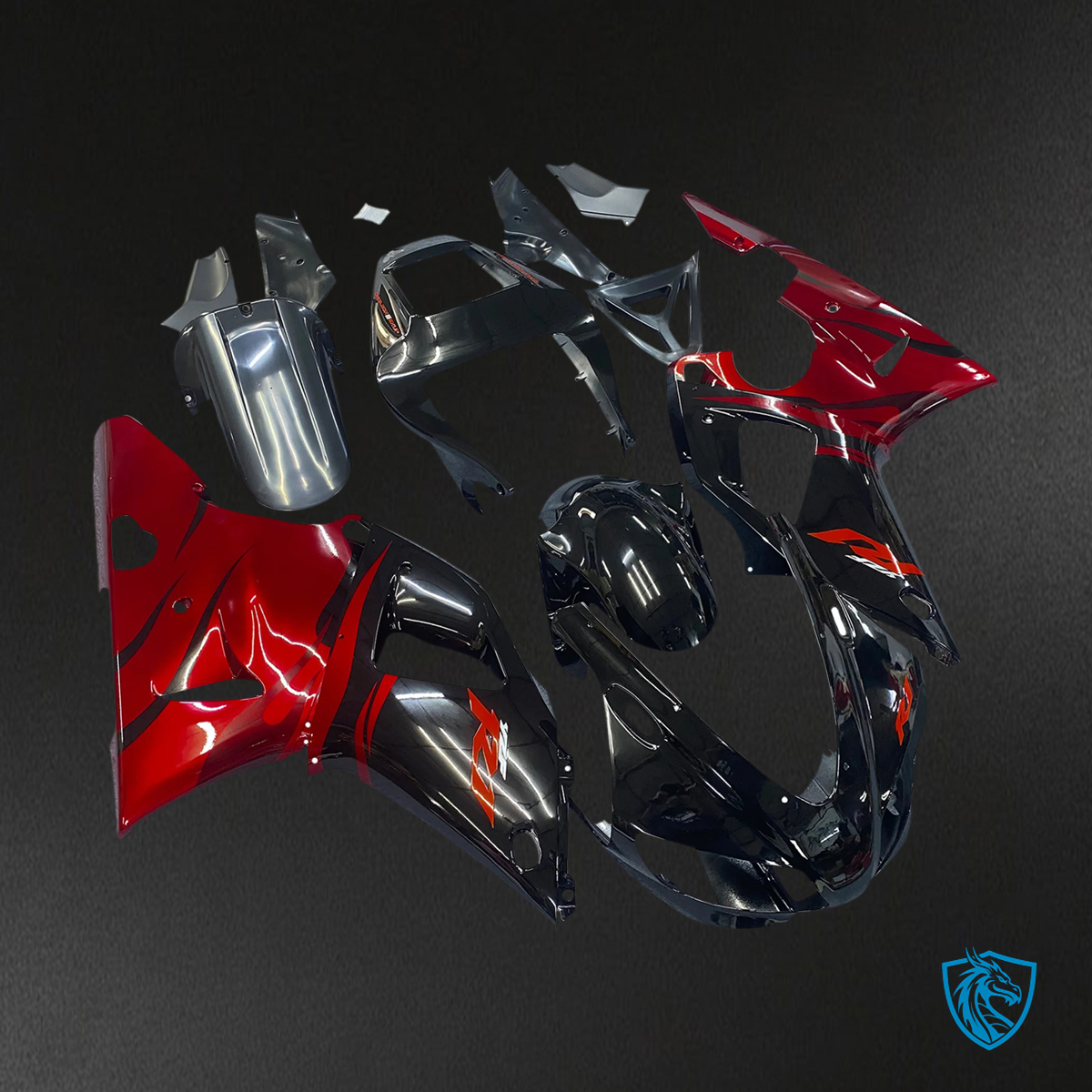Yamaha YZF R1 (1998-1999) Black Fairing Kit | ABS MERGEment Bodywork