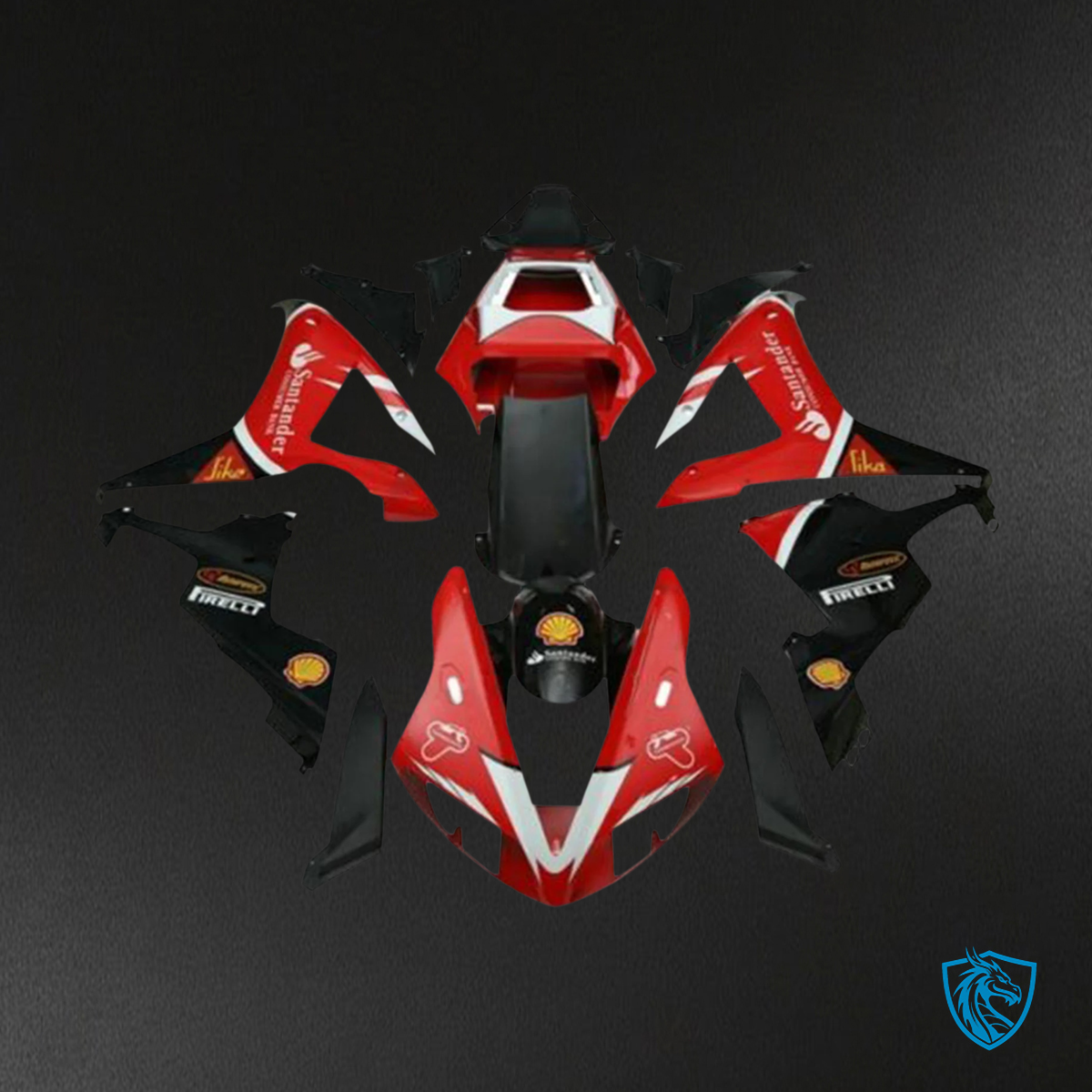 Yamaha YZF R1 (2002-2003) Black & Red Fairing Kit | Aftermarket ABS Bodywork