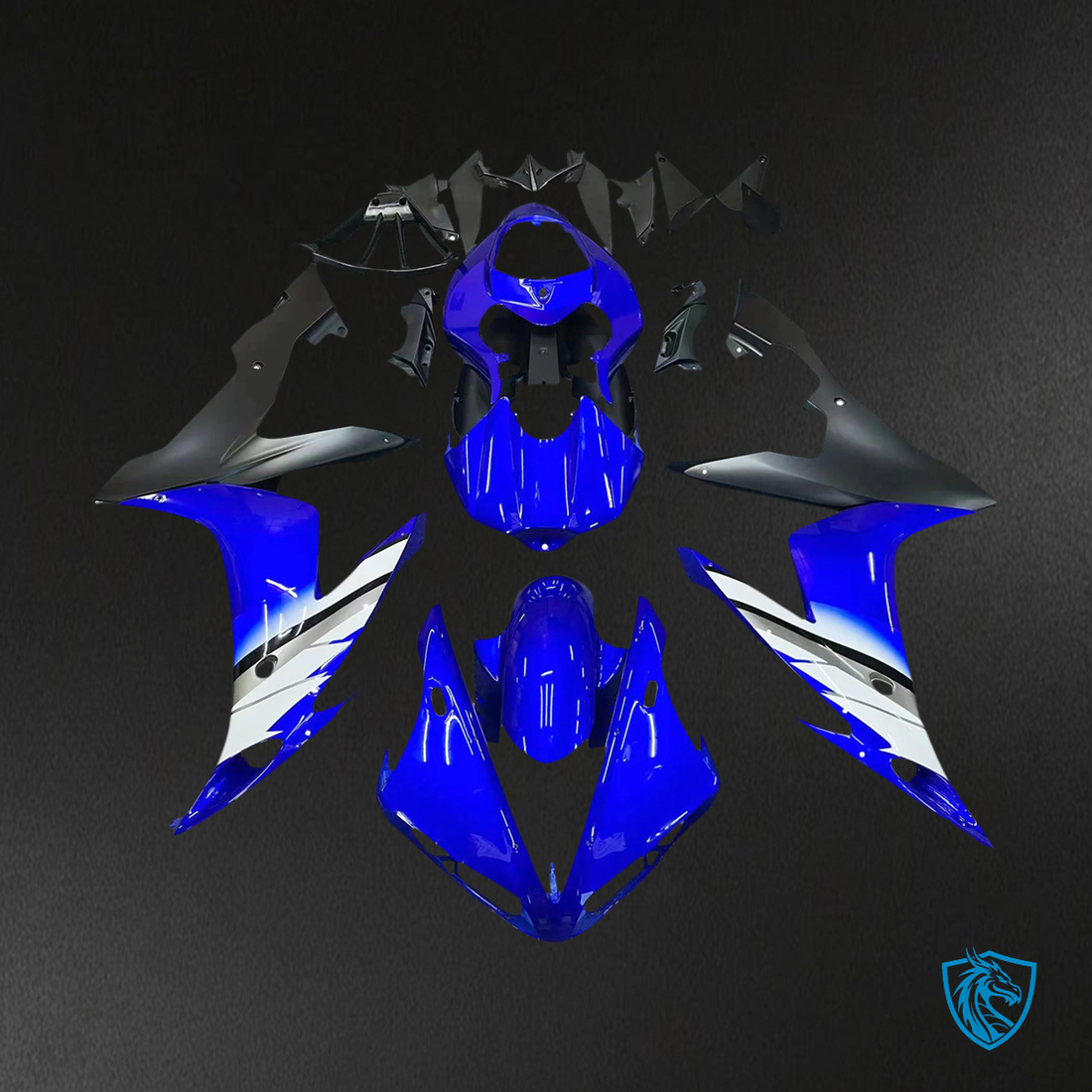 Yamaha YZF R1 (2004-2006) Blue & Black Custom Fairing Set | ABS Bodywork