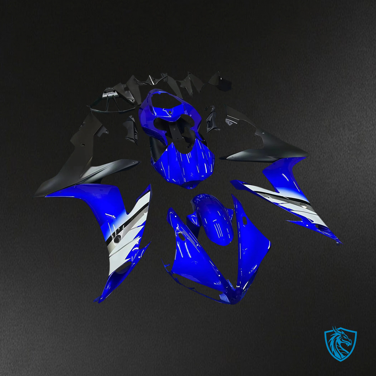 Yamaha YZF R1 (2004-2006) Blue & Black Custom Fairing Set | ABS Bodywork