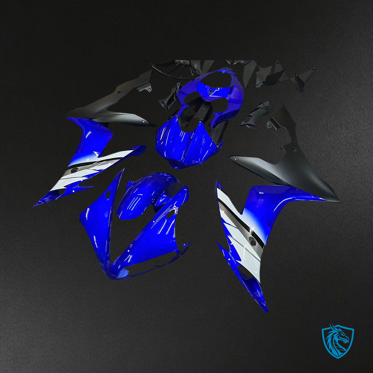 Yamaha YZF R1 (2004-2006) Blue & Black Custom Fairing Set | ABS Bodywork