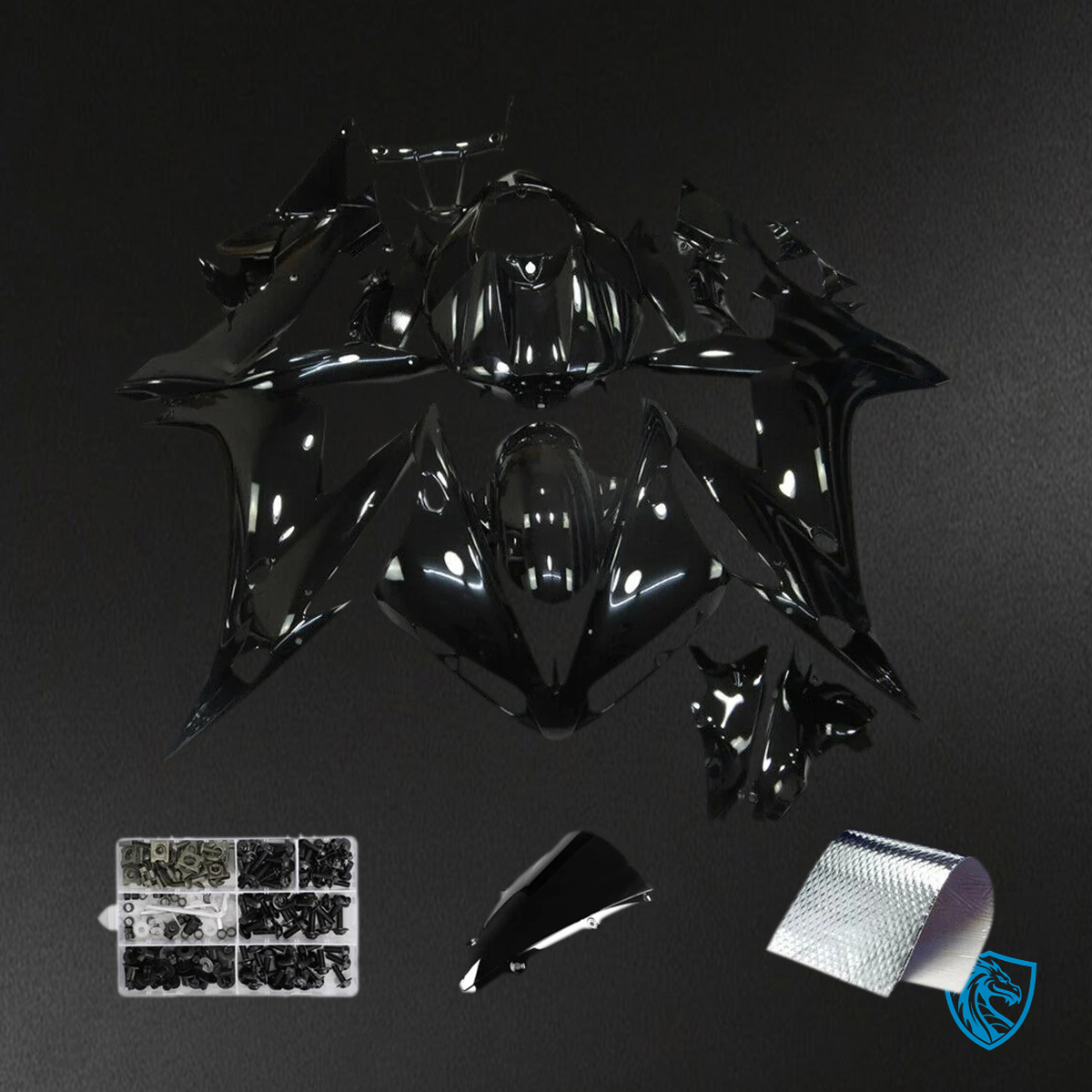 Yamaha YZF R1 (2004-2006) Gloss Black Fairing Kit | ABS Bodywork