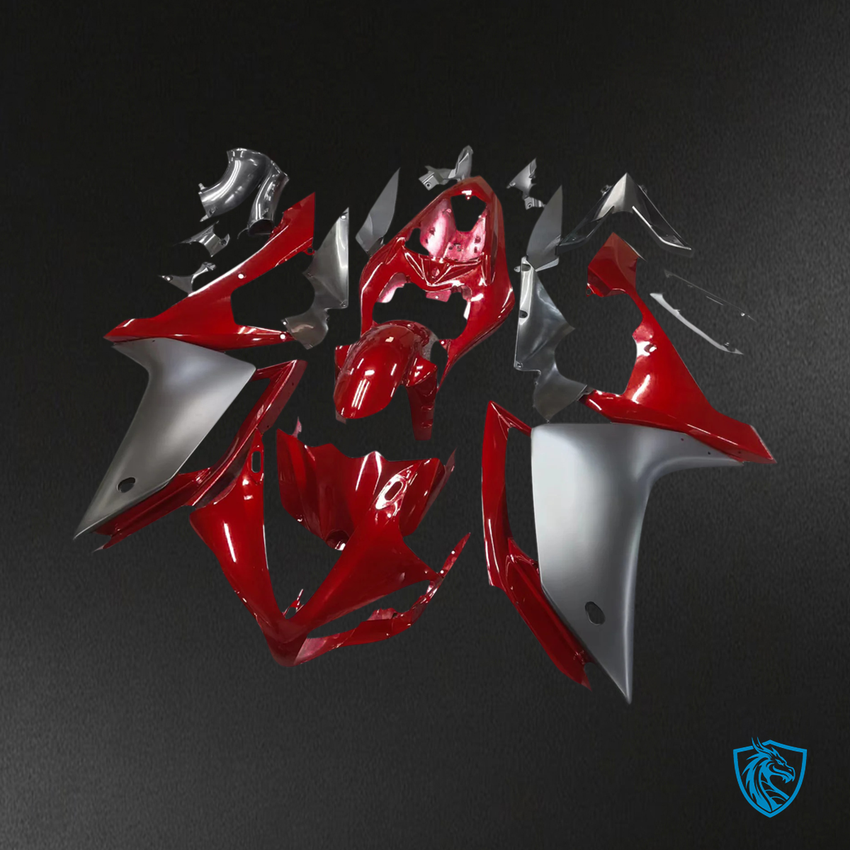Yamaha YZF R1 (2007-2008) Black & Red Fairing Kit | Aftermarket ABS Bodywork
