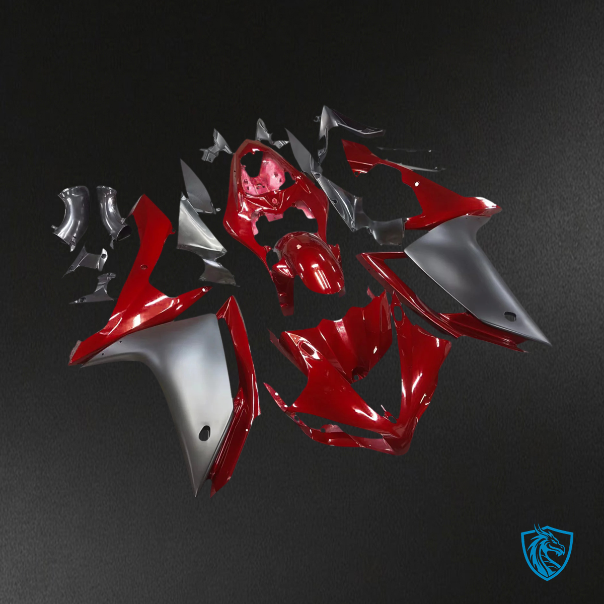 Yamaha YZF R1 (2007-2008) Black & Red Fairing Kit | Aftermarket ABS Bodywork