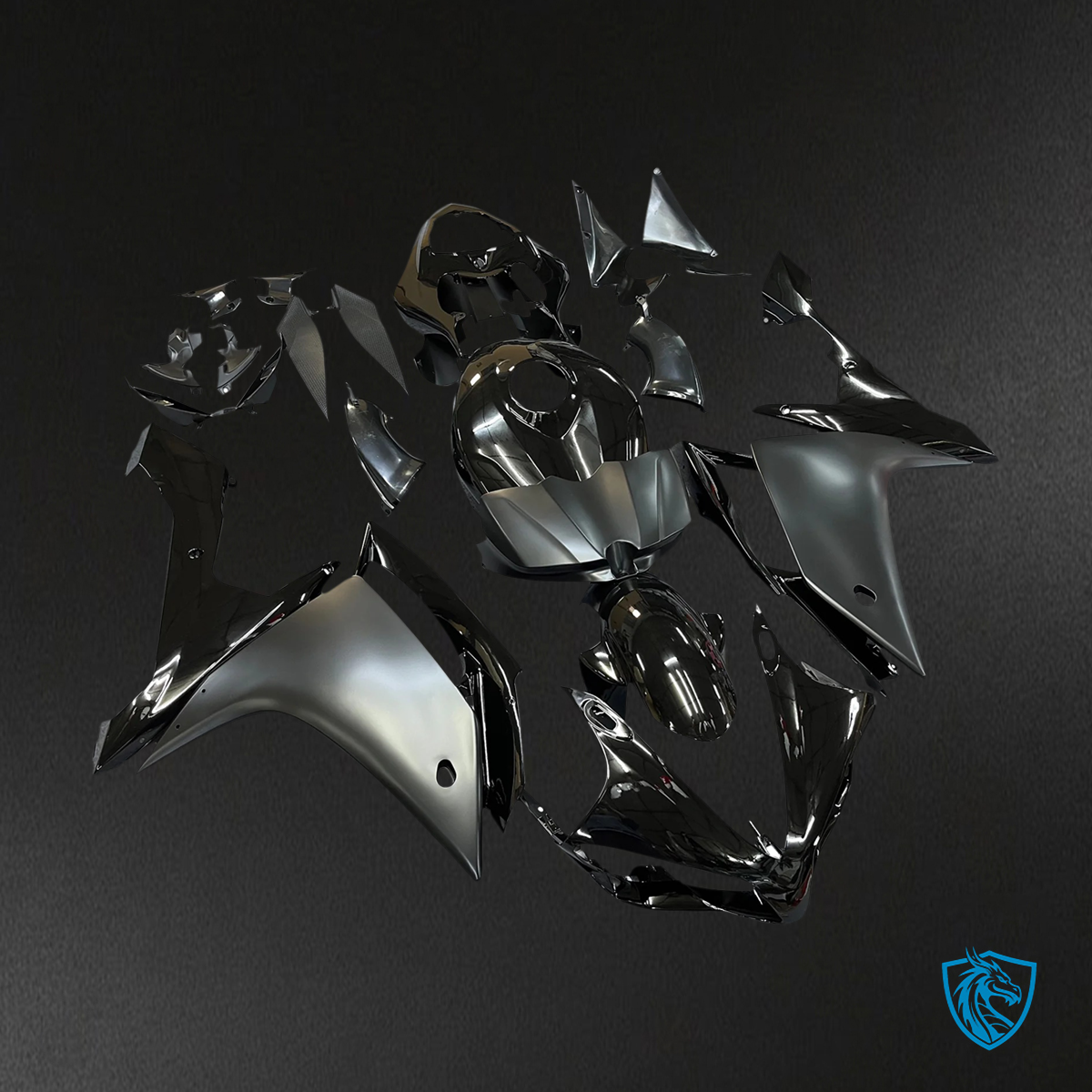 Yamaha YZF R1 (2007-2008) Gloss Matt Black - MERGEment Motorcycle Fairing Kit