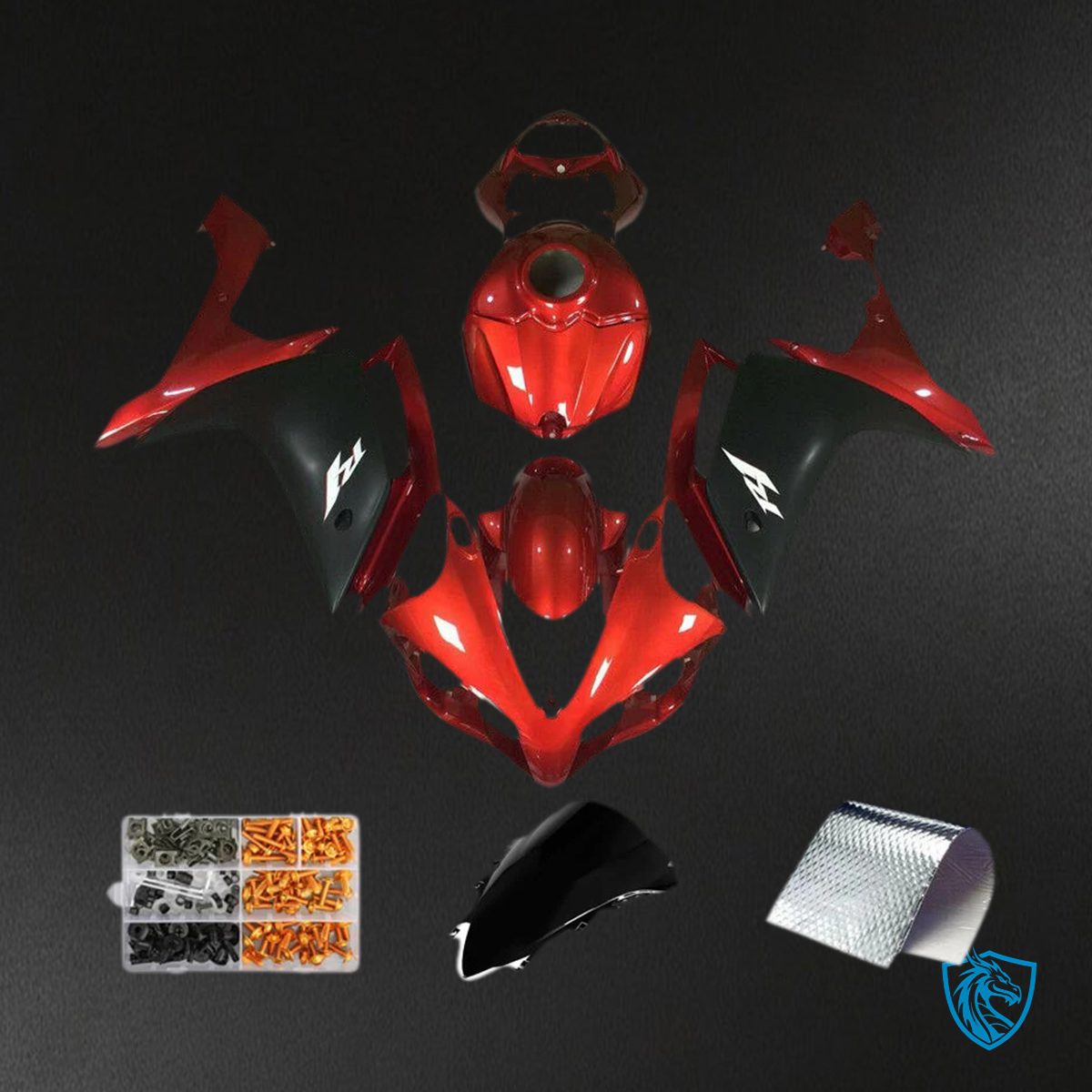 Yamaha YZF R1 (2007-2008) Orange - Custom ABS Fairing Set