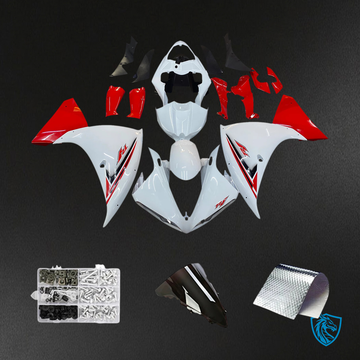 Yamaha YZF R1 (2009-2011) Red & White -Aftermarket Fairing Kit ABS Bodywork