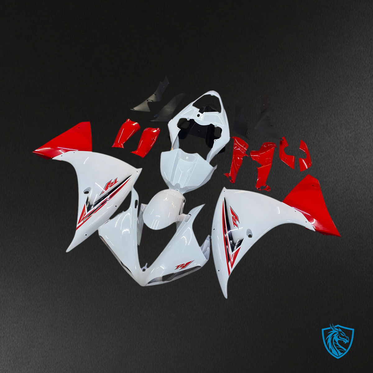 Yamaha YZF R1 (2009-2011) Red & White -Aftermarket Fairing Kit ABS Bodywork