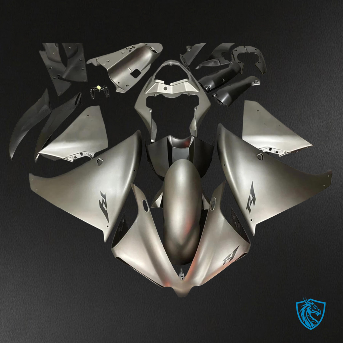 Yamaha YZF R1 (2009-2011) Matte Gray - Replacement Motorcycle Fairings Kit