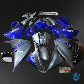 Yamaha YZF R1 (2009-2011) Gloss Blue & Gray Fairings Kit - Aftermarket ABS Bodywork