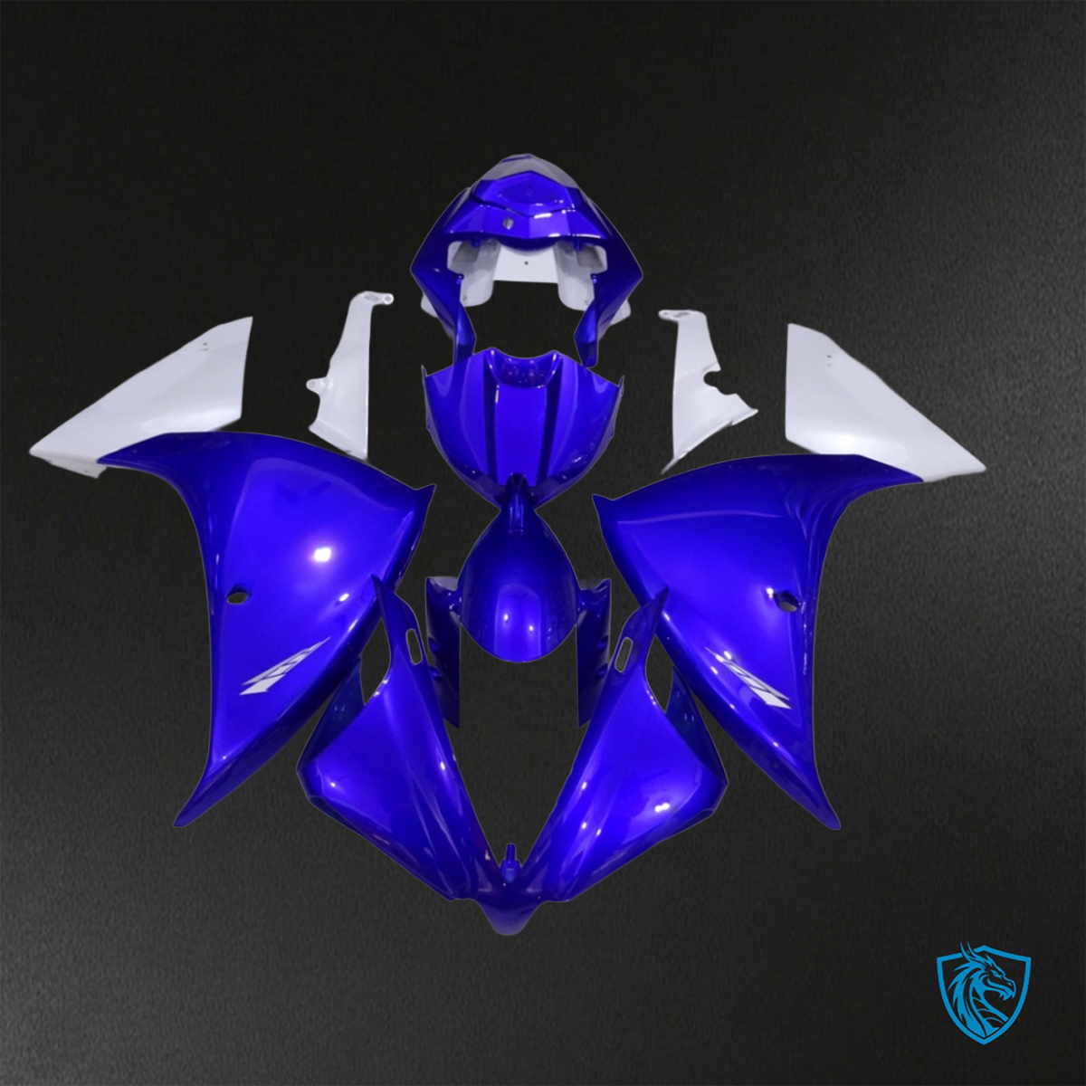 Yamaha YZF R1 (2009-2011) Gloss Blue & White - Replacement Motorcycle Fairings Kit