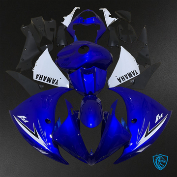 Yamaha YZF R1 (2009-2011) Gloss Blue & White - Custom ABS Fairing Kit