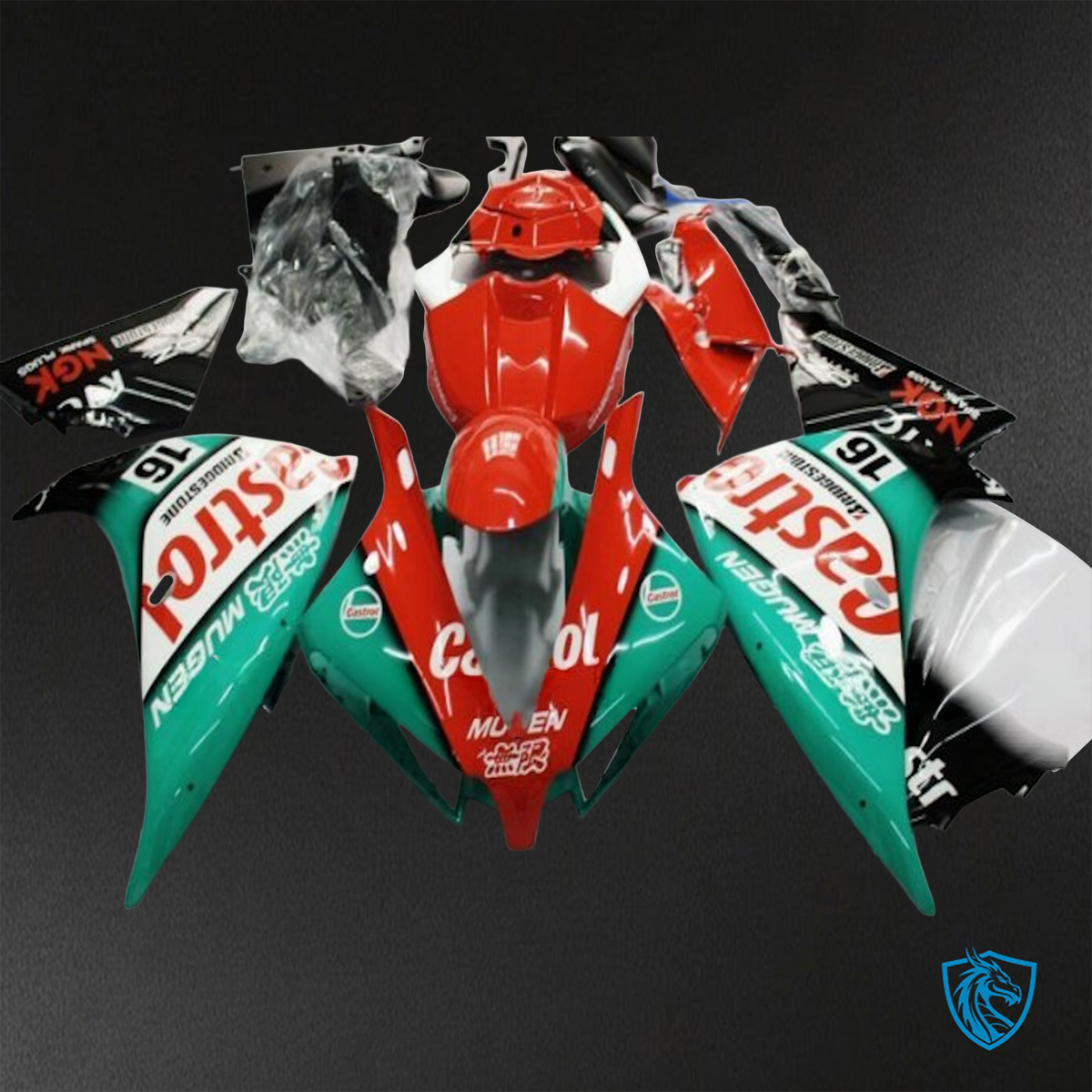 Yamaha YZF R1 (2009-2011) Gloss Red & Green - Replacement Motorcycle Fairings Kit