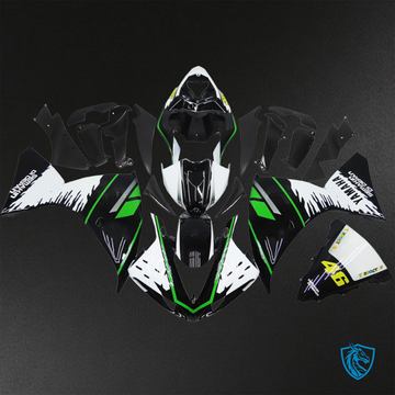 Yamaha YZF R1 (2009-2011) Gloss White & Black Fairings Kit - Aftermarket ABS Bodywork