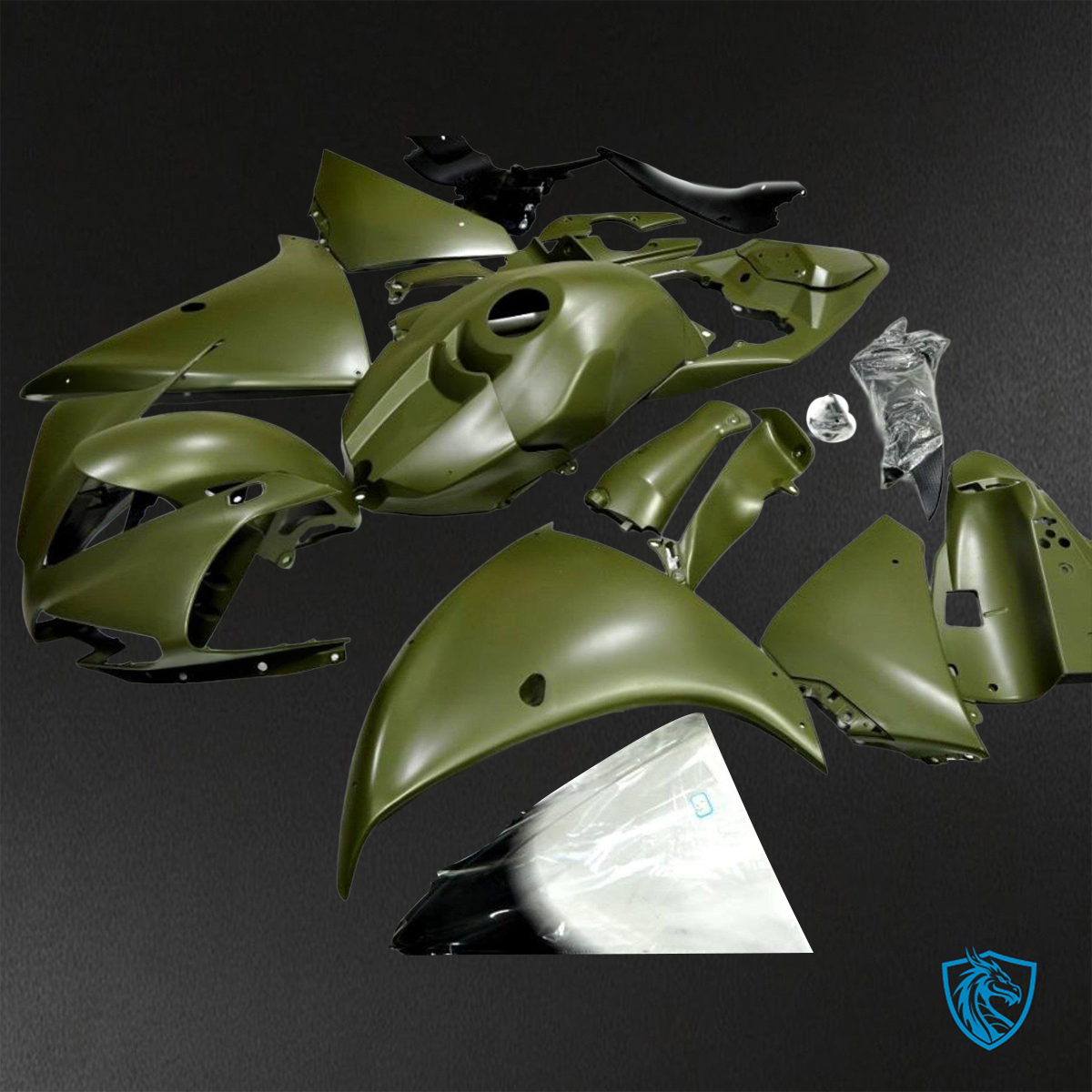 Yamaha YZF R1 (2009-2011) Matte Green ABS Bodywork - Fairings Kit
