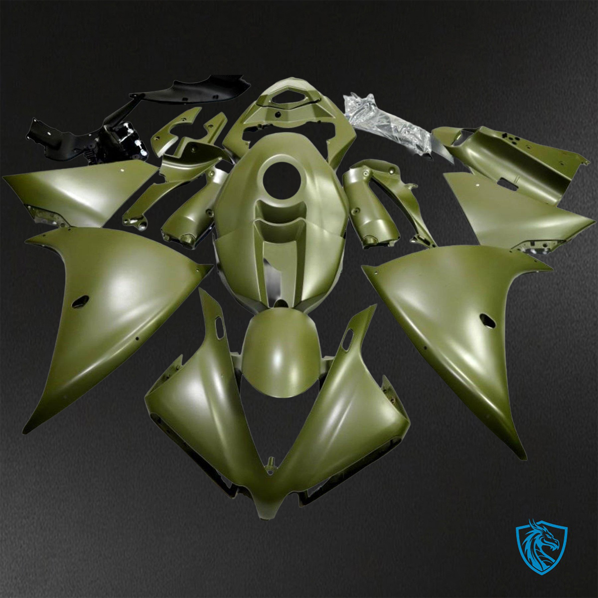 Yamaha YZF R1 (2009-2011) Matte Green ABS Bodywork - Fairings Kit