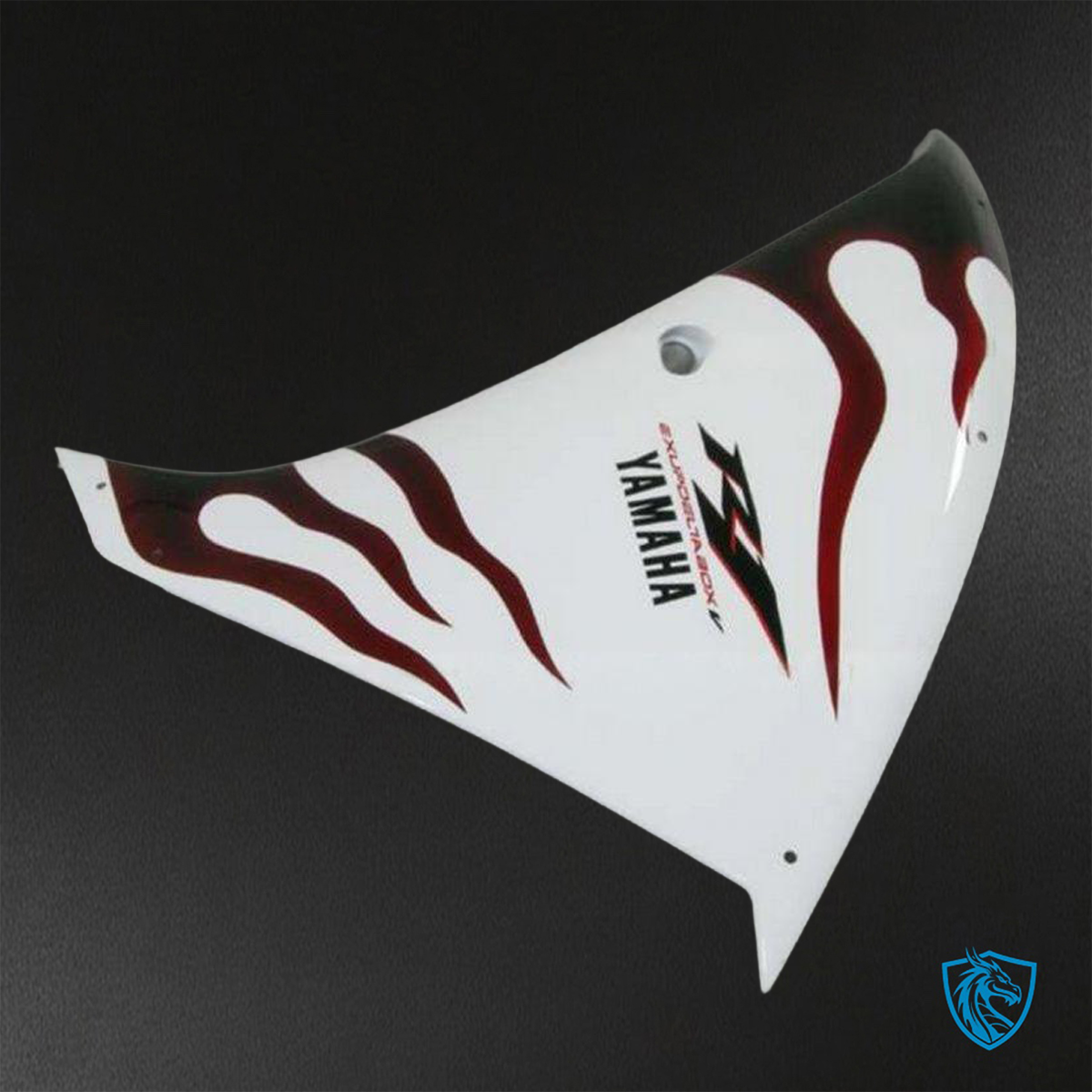 Yamaha YZF R1 (2009-2011) Gloss White & Red Flame - Custom ABS Fairing Kit