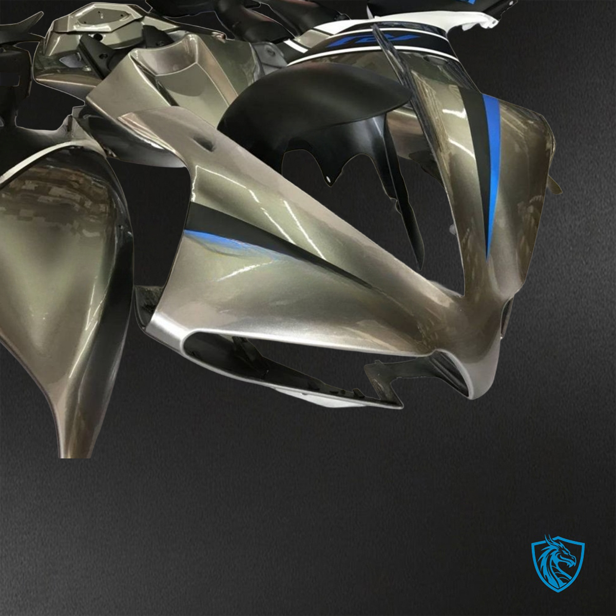 Yamaha YZF R1 (2009-2011) Gloss White, Black & Silver - Custom ABS Fairing Kit